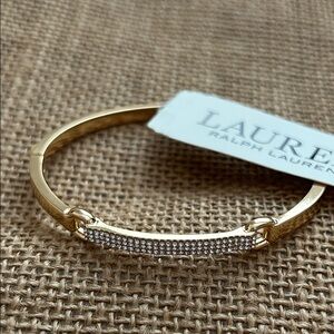 Lauren Ralph Lauren Gold Bracelet with Rinnstone Accents